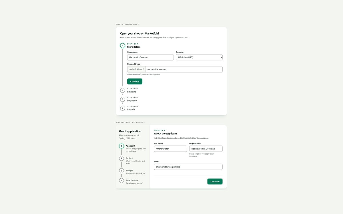 Vertical Stepper Form Wizards — free form wizard snippet in CSS, Bootstrap and Tailwind by uiCookies