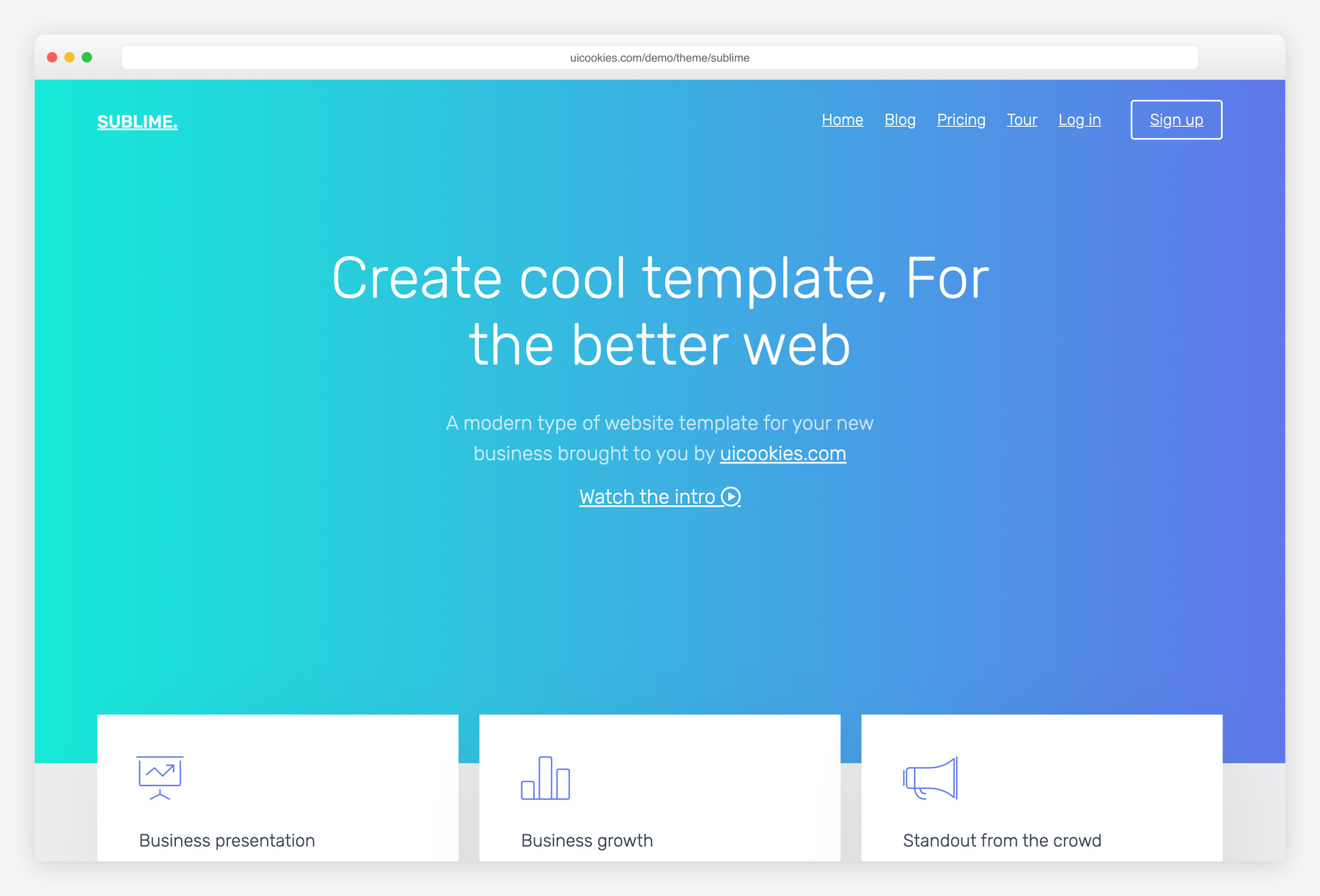 Sublime — free business & multi-purpose website template by uiCookies