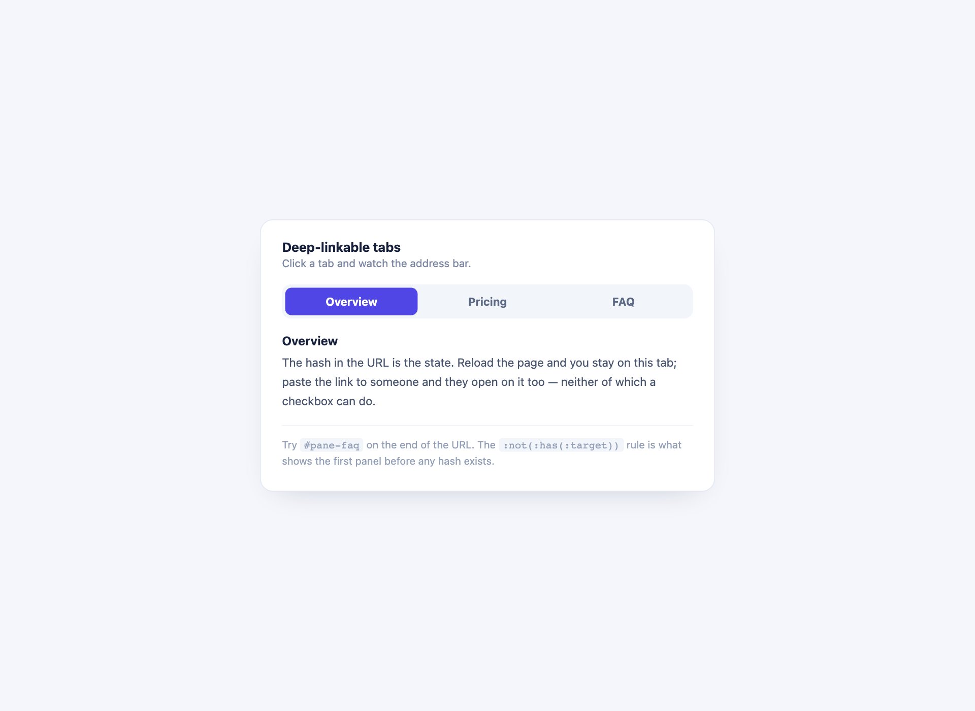 Deep-Linkable Tabs — free CSS tab template by uiCookies