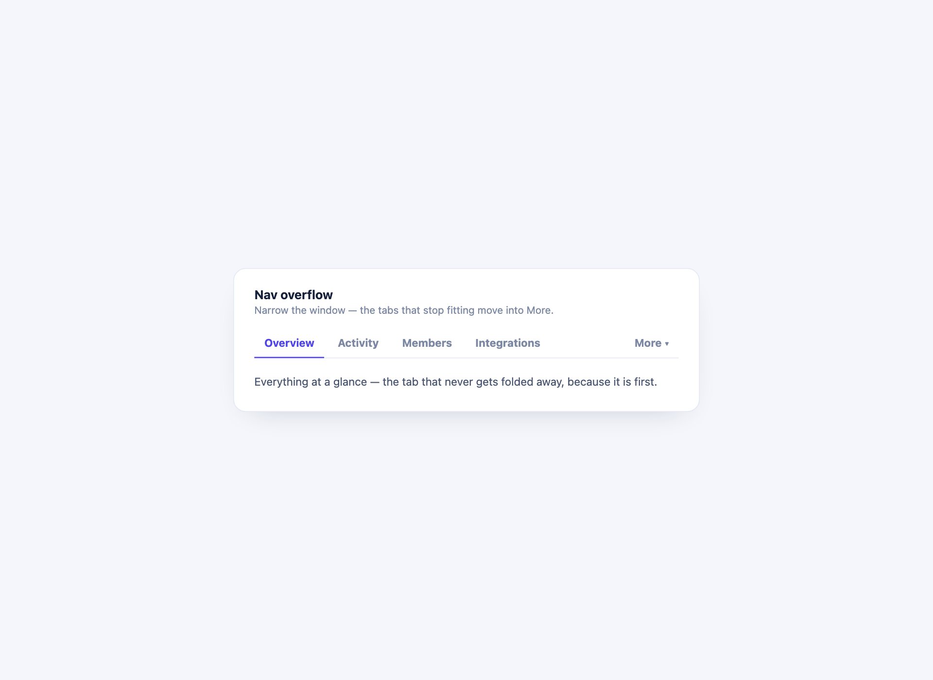 Tabs with a More Menu — free CSS tab template by uiCookies