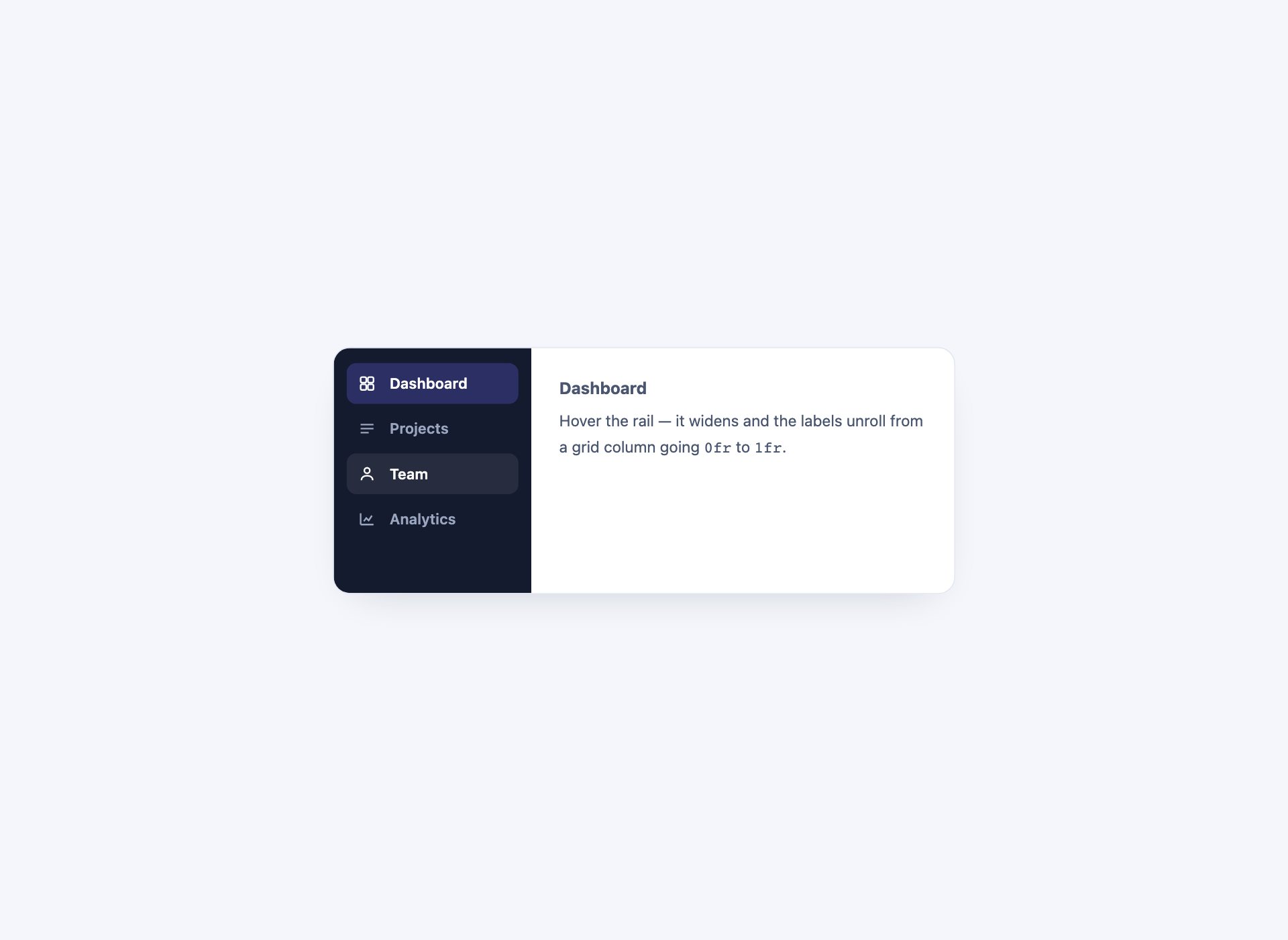Vertical Icon Rail Tabs — free CSS tab template by uiCookies