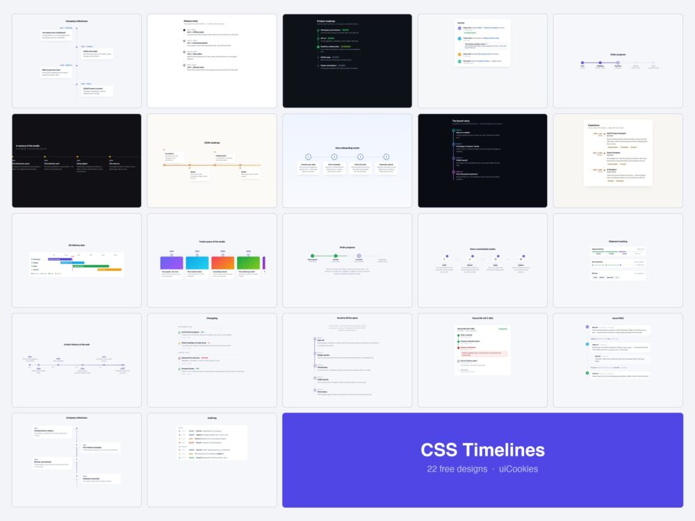 22 free CSS timeline templates by uiCookies