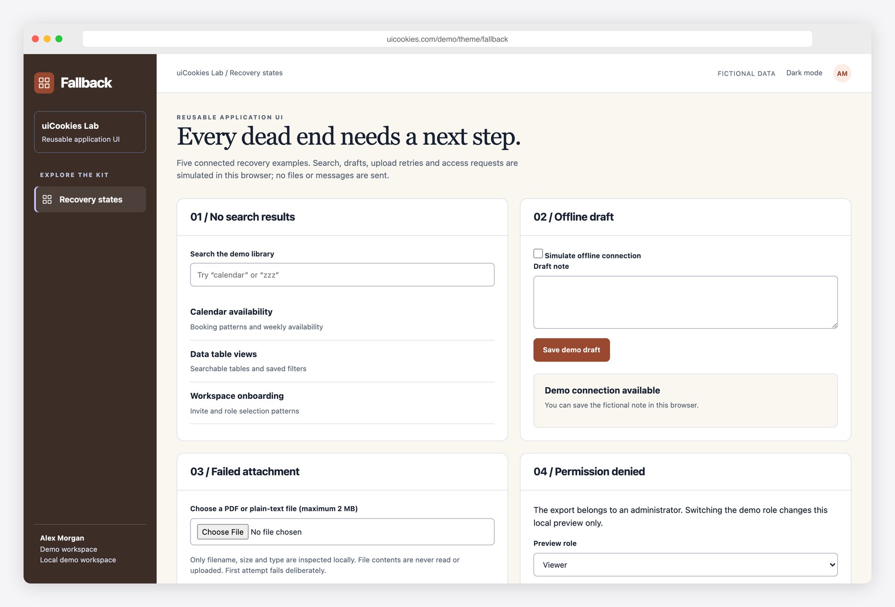 Fallback — Free Empty & Error State UI Kit preview