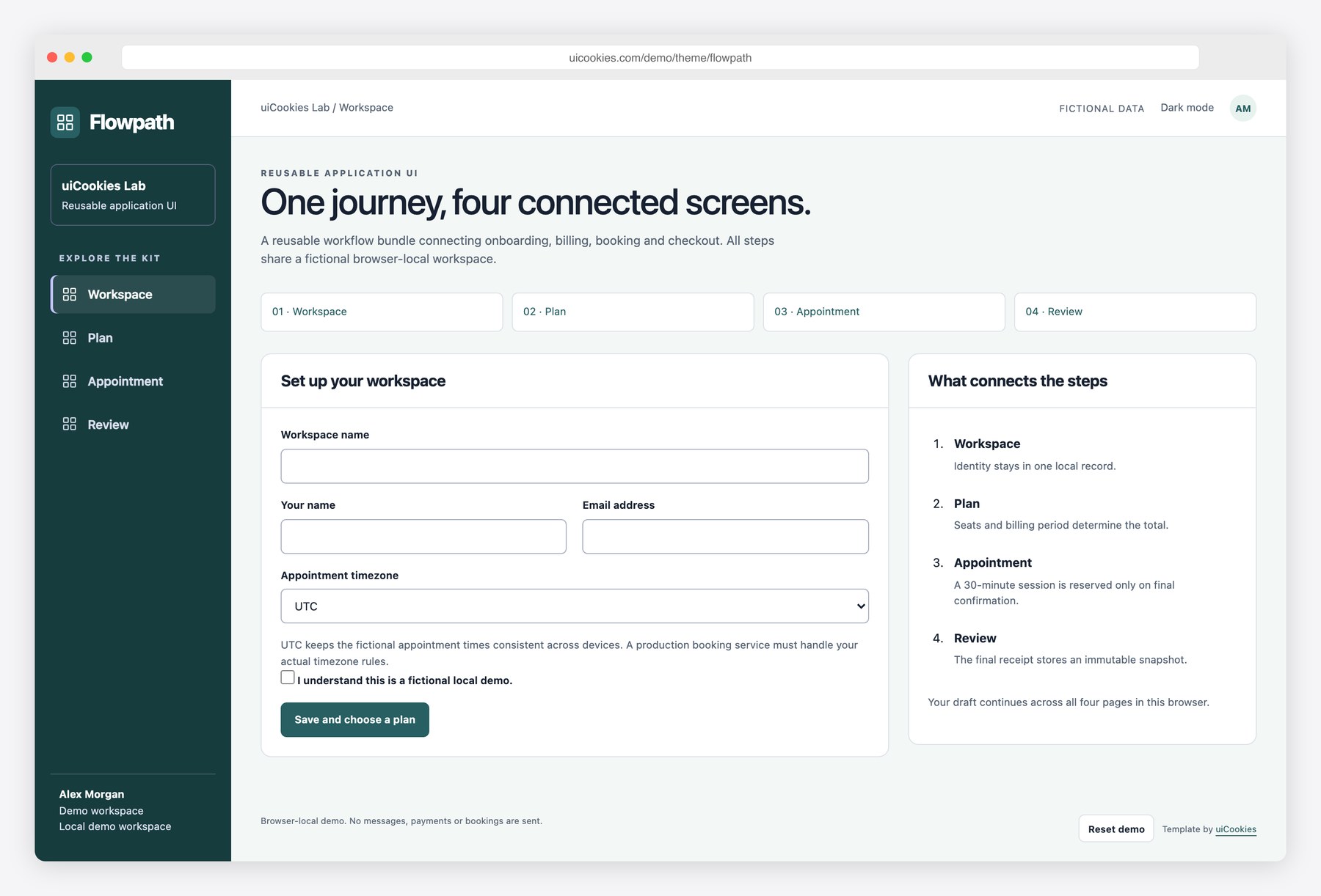 Flowpath — Free Application Workflow UI Bundle preview