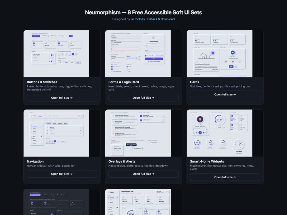 Neumorphism — free UI pack by uiCookies