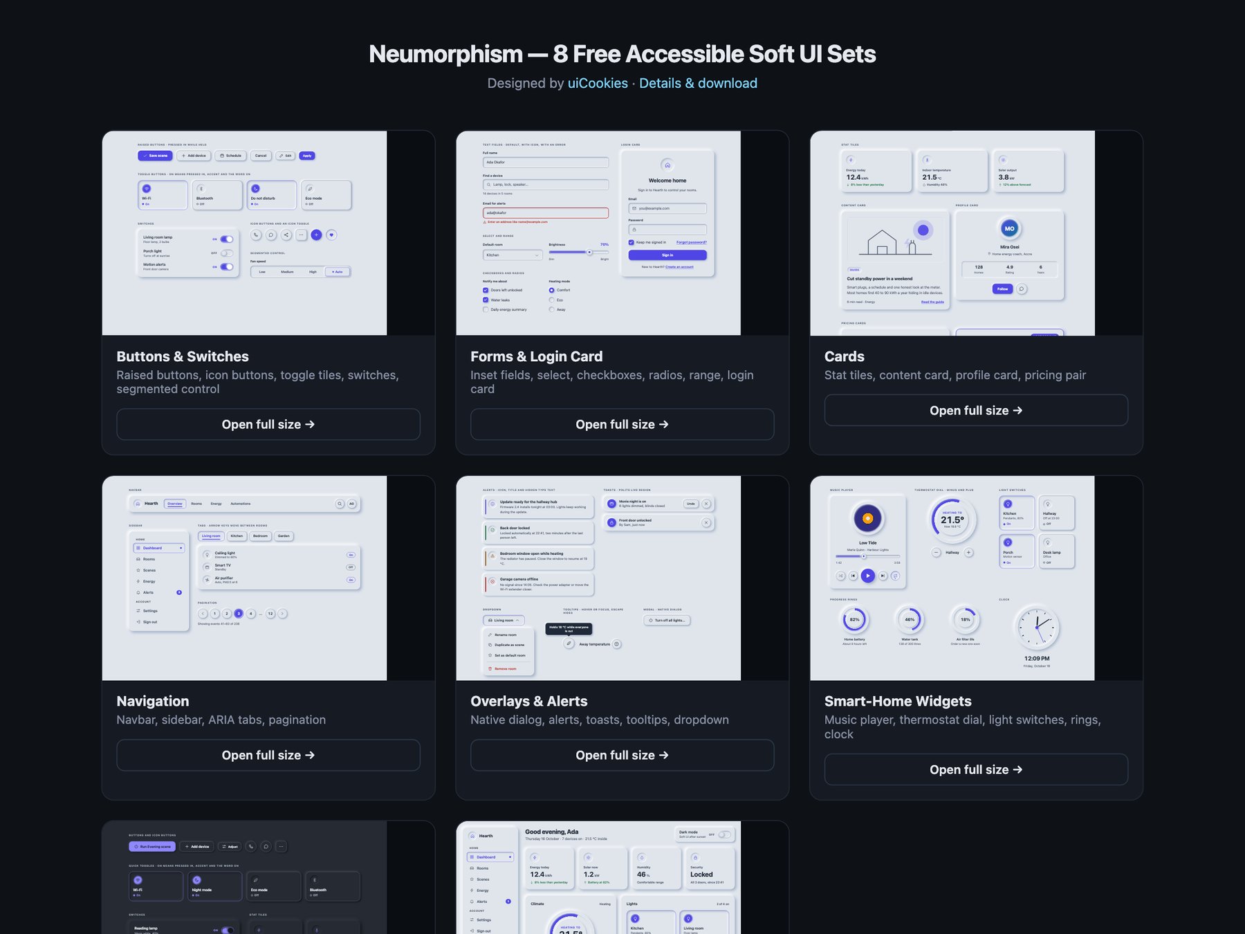Neumorphism — free UI pack by uiCookies