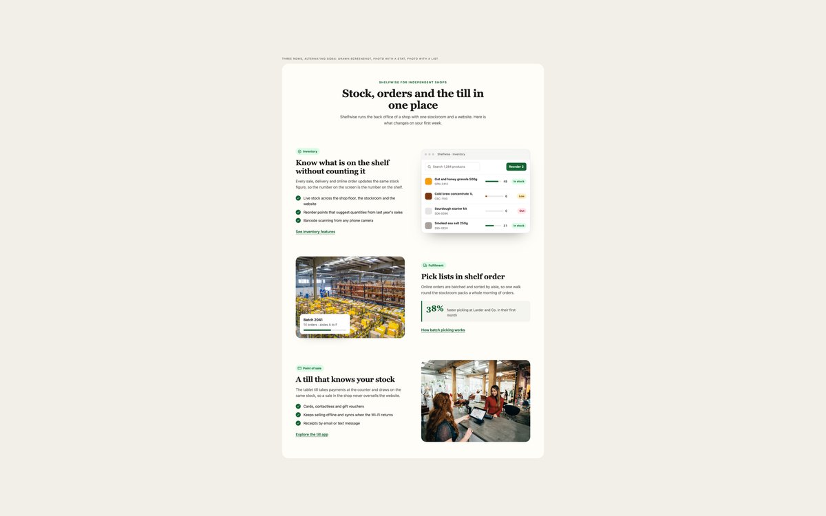 Alternating Feature Rows — free feature section snippet in CSS, Bootstrap and Tailwind by uiCookies