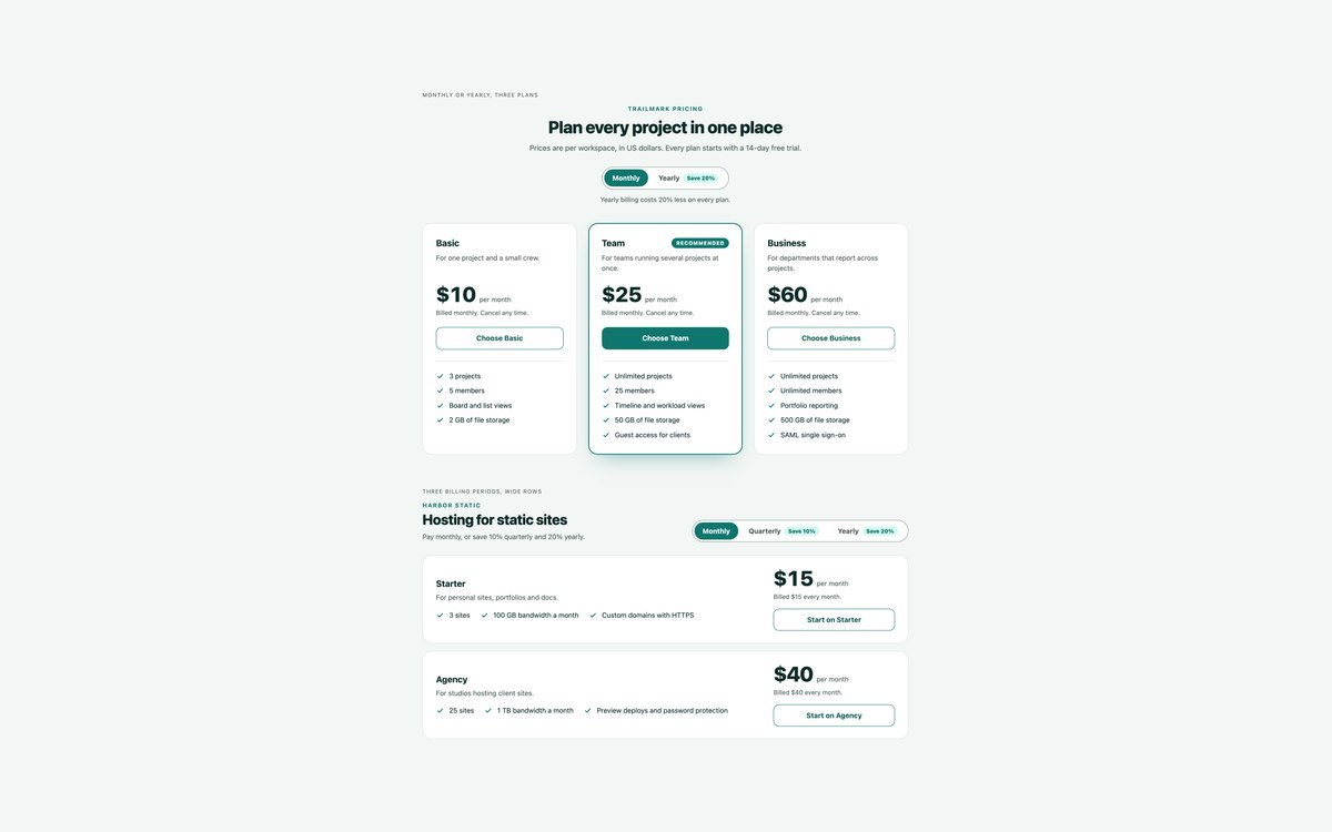 Billing Toggle Pricing Tables — free pricing table snippet in CSS, Bootstrap and Tailwind by uiCookies