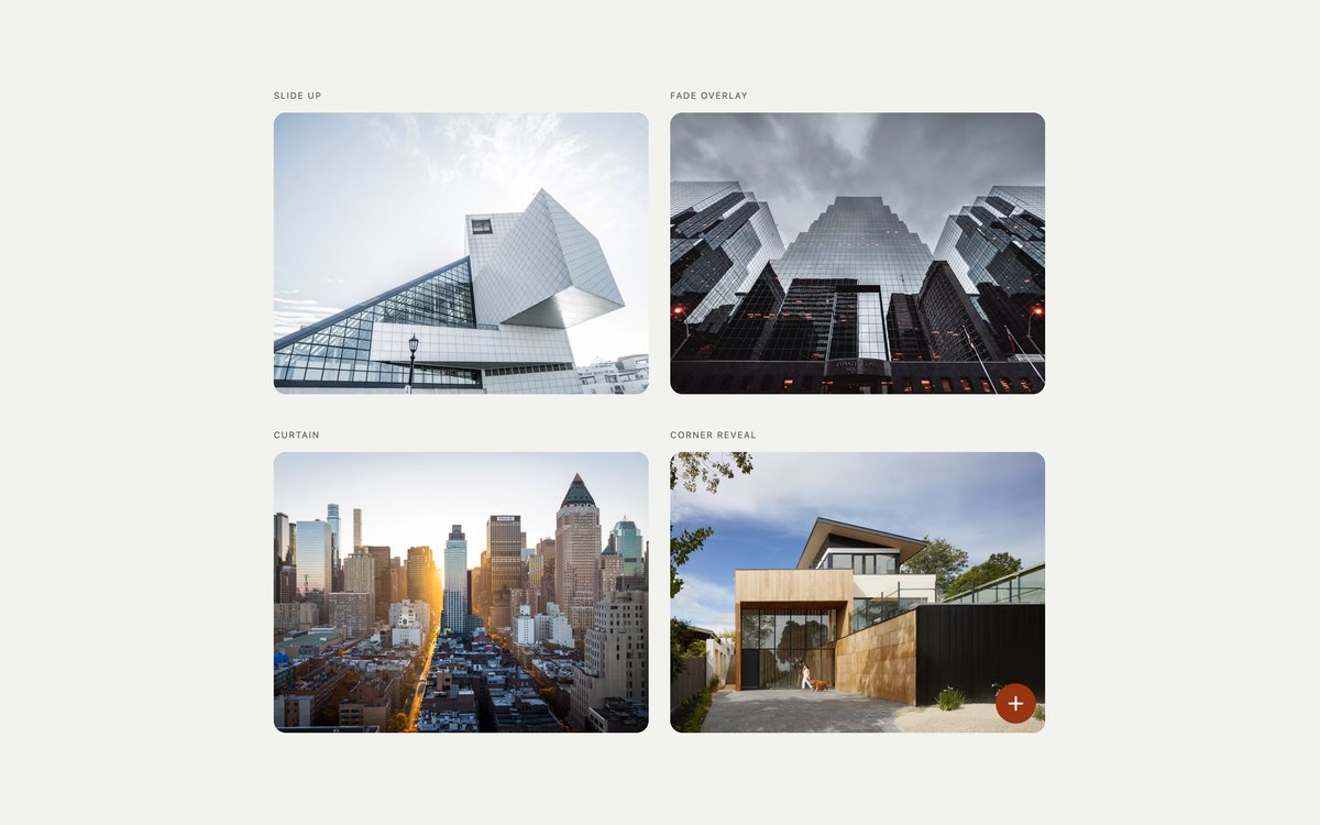 Caption Reveal Hover Overlays — free CSS hover effect snippet in CSS, Bootstrap and Tailwind by uiCookies