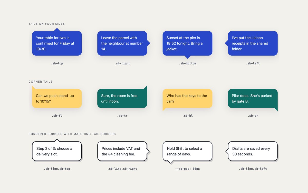 Classic Speech Bubbles — free speech bubble snippet in CSS, Bootstrap and Tailwind by uiCookies