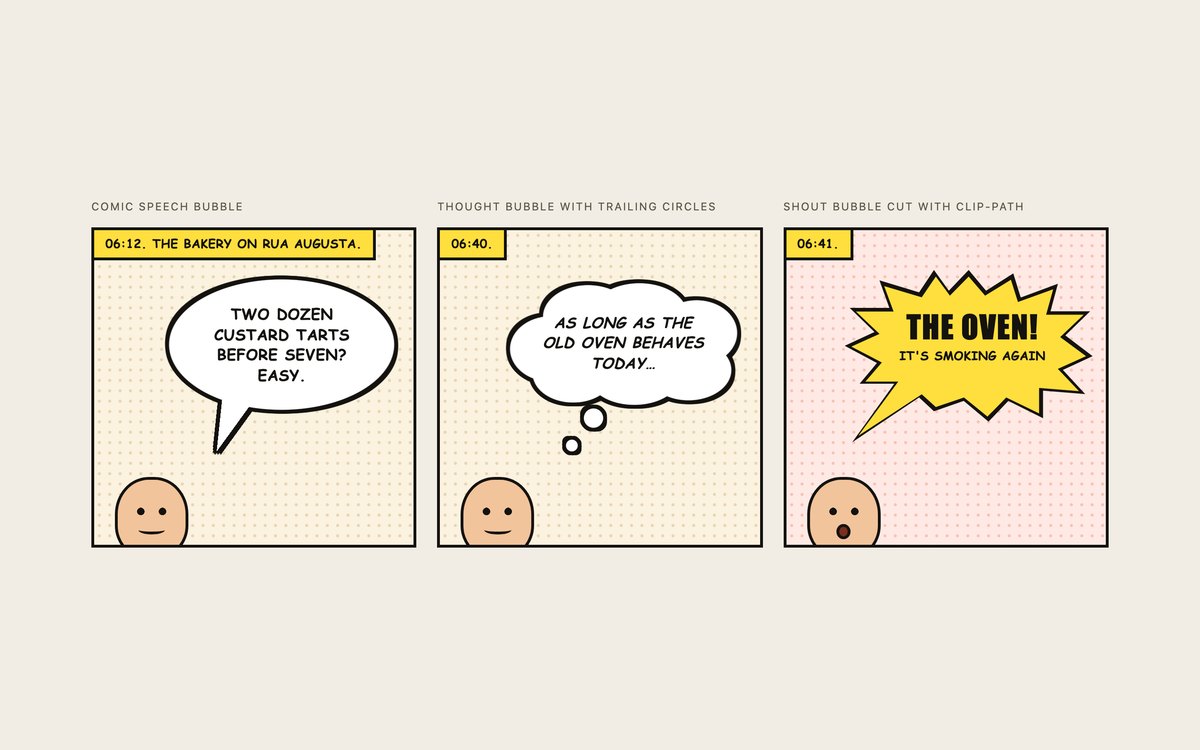Comic & Thought Bubbles — free speech bubble snippet in CSS, Bootstrap and Tailwind by uiCookies