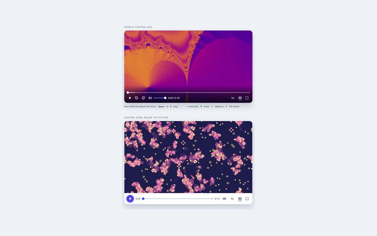 Custom Video Control Bars — free video player snippet in CSS, Bootstrap and Tailwind by uiCookies