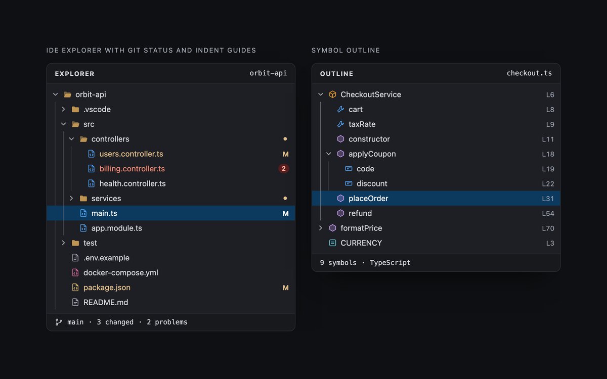 Dark IDE Tree Views — free tree view snippet in CSS, Bootstrap and Tailwind by uiCookies