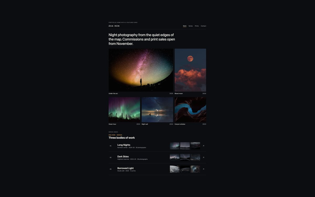 Dark Photo Portfolio Galleries — free image gallery snippet in CSS, Bootstrap and Tailwind by uiCookies