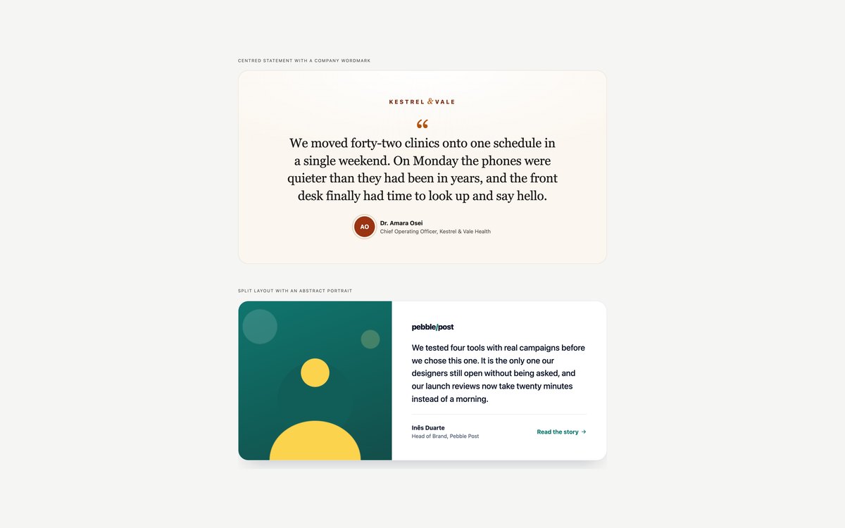 Featured Testimonial Section — free testimonial section snippet in CSS, Bootstrap and Tailwind by uiCookies