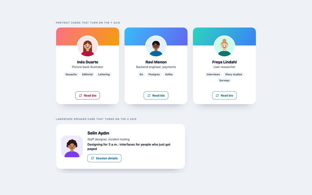 Flip Profile Cards — free profile card snippet in CSS, Bootstrap and Tailwind by uiCookies