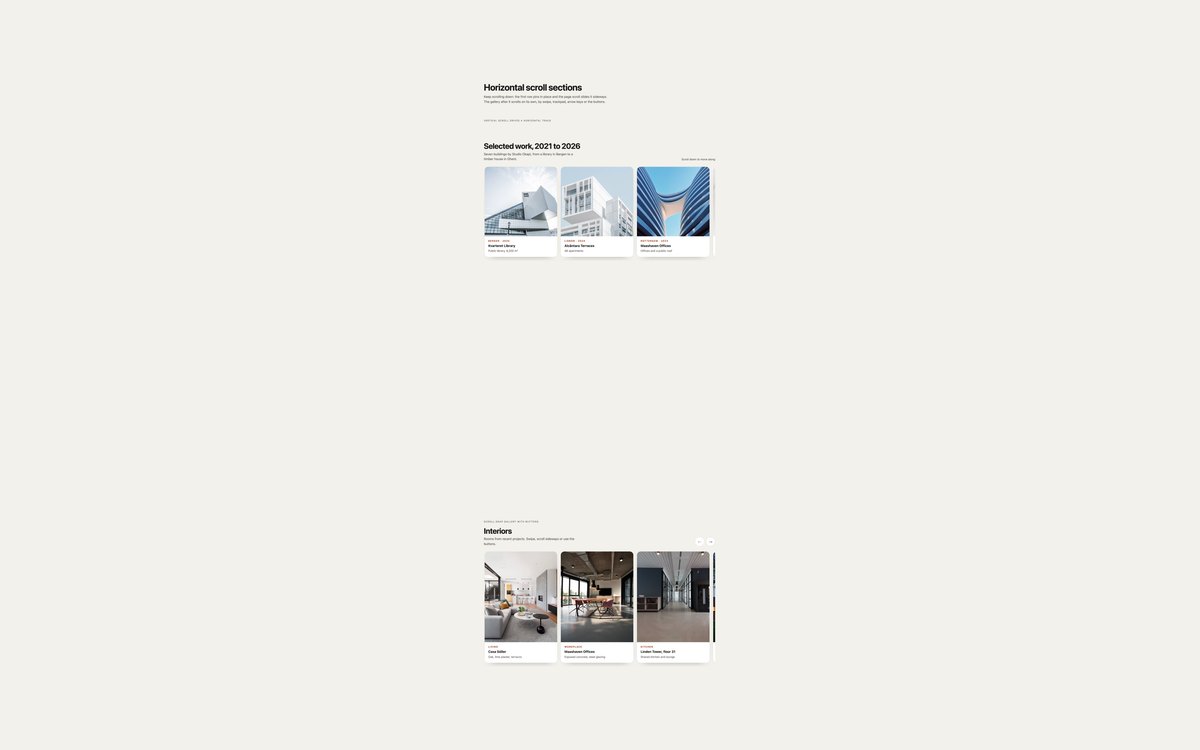 Horizontal Scroll Sections — free scroll animation snippet in CSS, Bootstrap and Tailwind by uiCookies