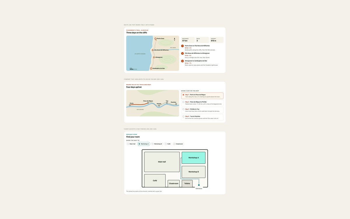 Illustrated Route Maps — free interactive map snippet in CSS, Bootstrap and Tailwind by uiCookies