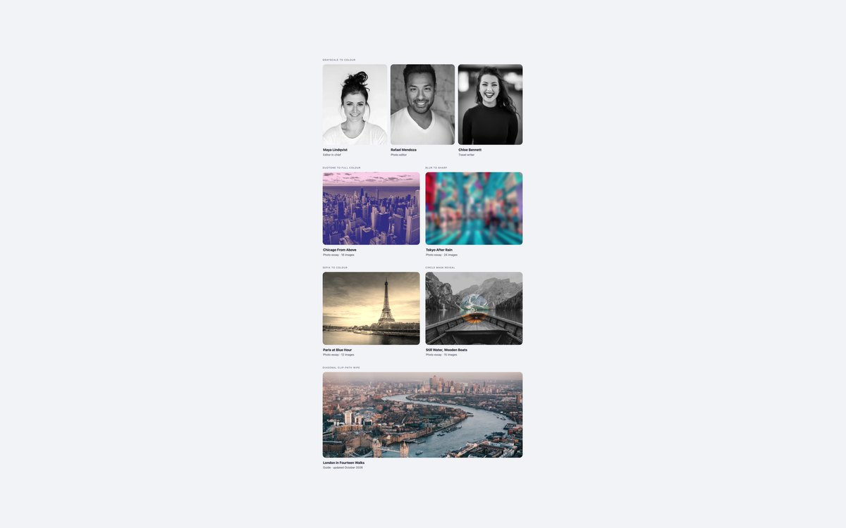 Image Filter & Mask Hovers — free CSS hover effect snippet in CSS, Bootstrap and Tailwind by uiCookies