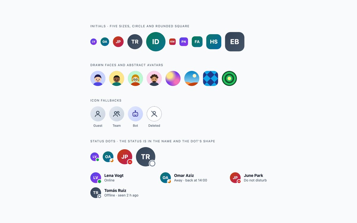 Initials and Icon Avatars — free badge and avatar snippet in CSS, Bootstrap and Tailwind by uiCookies