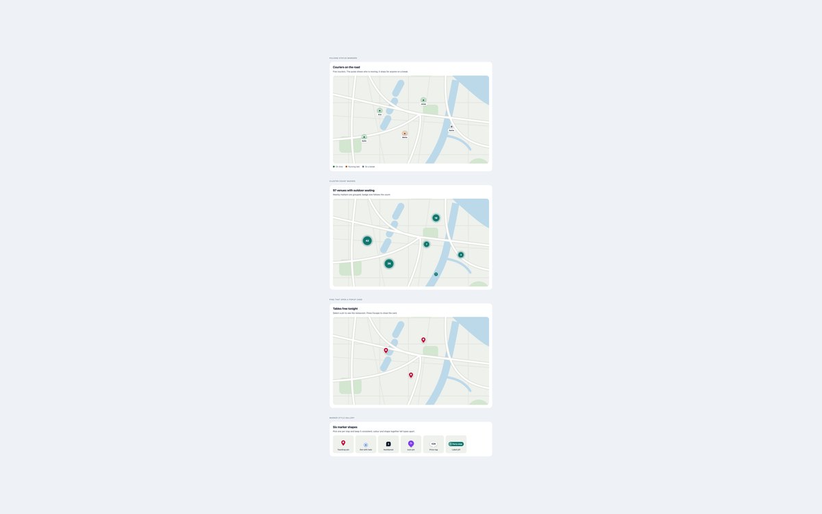 Map Pin and Marker Styles — free interactive map snippet in CSS, Bootstrap and Tailwind by uiCookies