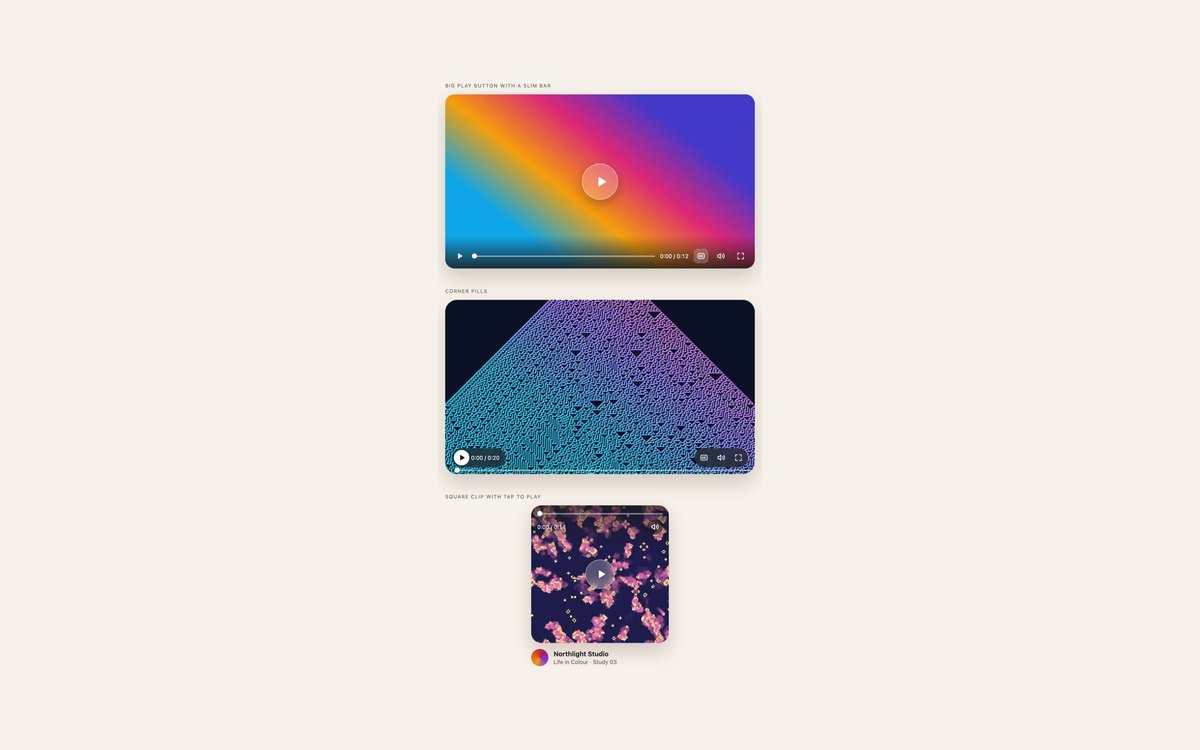 Minimal Overlay Video Players — free video player snippet in CSS, Bootstrap and Tailwind by uiCookies
