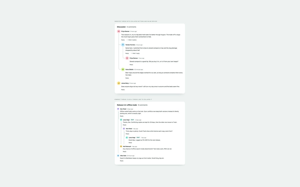 Nested Comment Threads — free comment section snippet in CSS, Bootstrap and Tailwind by uiCookies