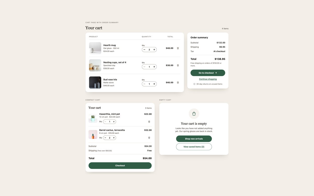 Shopping Cart Pages — free shopping cart snippet in CSS, Bootstrap and Tailwind by uiCookies
