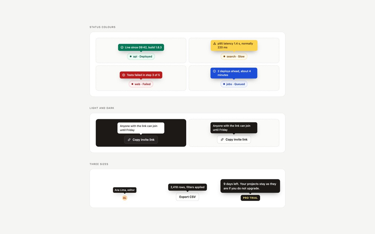 Themed Tooltip Variants — free tooltip snippet in CSS, Bootstrap and Tailwind by uiCookies