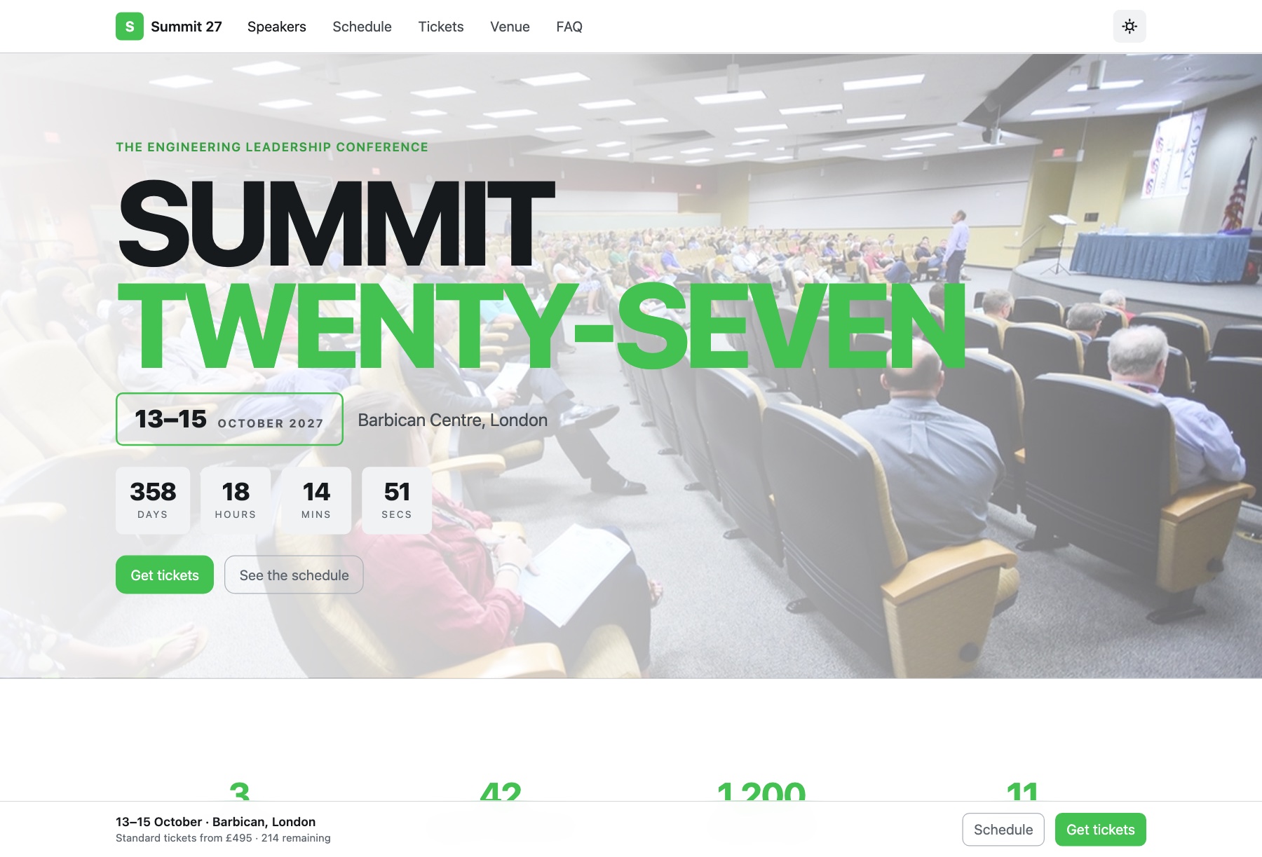 summit-conf Bootstrap 6 template preview