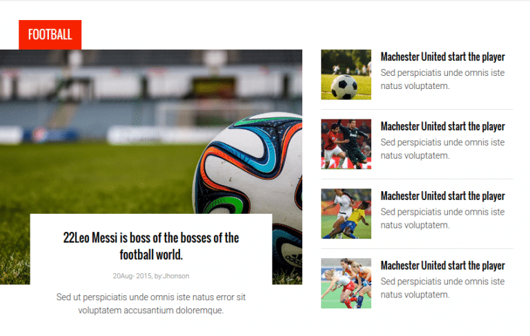 Sports News Portal - Free Bootstrap HTML Magazine Template