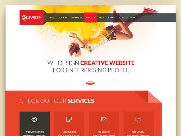 Responsive One Page Free Business Website Template Built With HTML5 CSS3 and Bootstrap 3