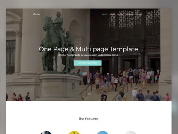 Cachet Free HTML5 Bootstrap 4 Template One Page Multi Page Template