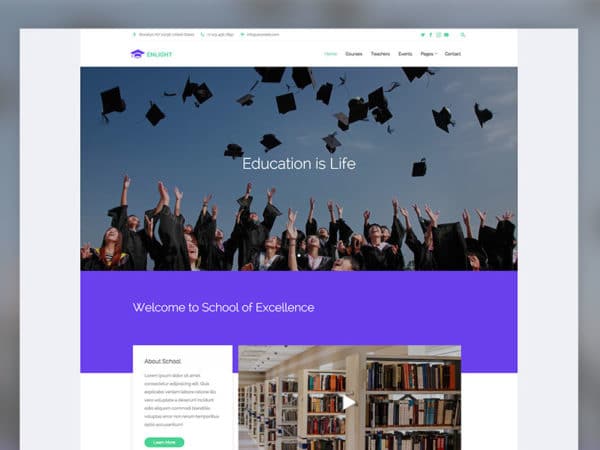 Enlight Free Education Responsive Bootstrap Website Template