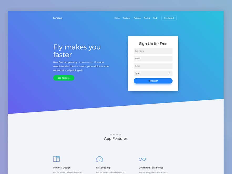 Landing Free OnePage Bootstrap 4 Template