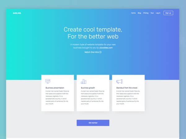Sublime Free Responsive Bootstrap Website Template