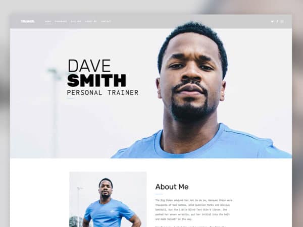 Trainer Free HTML5 Template Using Bootstrap for Fitness Websites